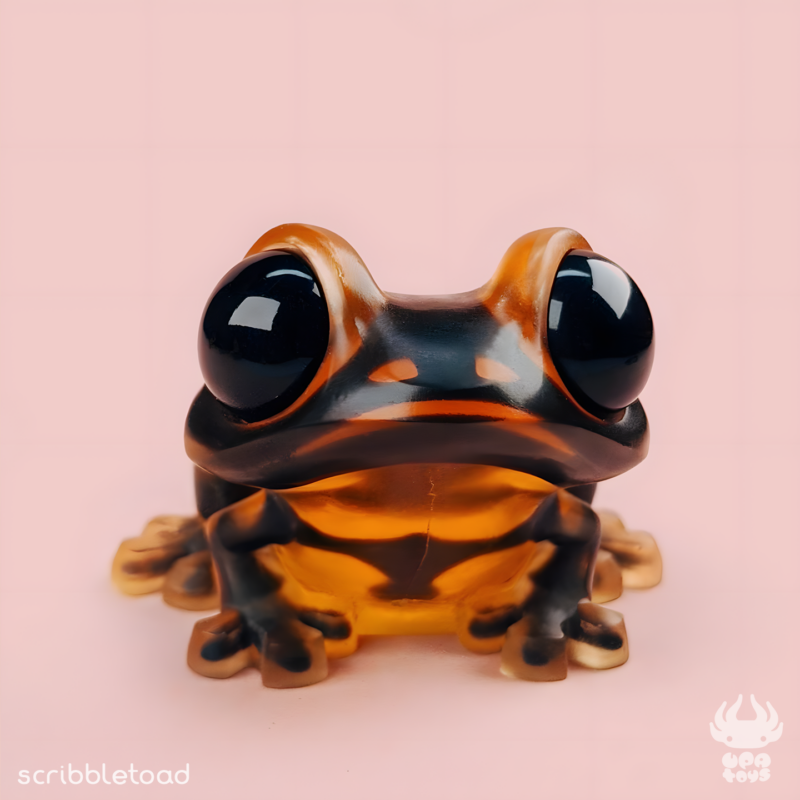Skelly Frog - Orange Dark