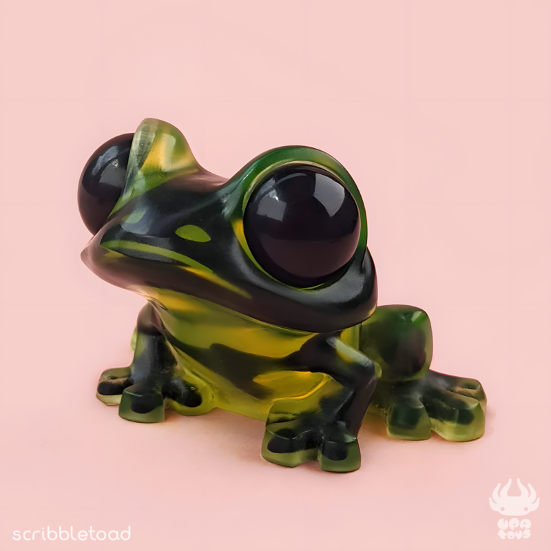 Skelly Frog - Lime Dark